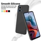 For Motorola Moto G45 Pure Color Liquid Silicone Shockproof Phone Case(Black) - 3