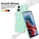 For Motorola Moto G45 Pure Color Liquid Silicone Shockproof Phone Case(Green) - 3