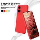 For Motorola Moto G35 Pure Color Liquid Silicone Shockproof Phone Case(Red) - 3