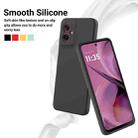 For Motorola Moto G55 Pure Color Liquid Silicone Shockproof Phone Case(Black) - 3