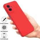 For Motorola Moto G55 Pure Color Liquid Silicone Shockproof Phone Case(Red) - 2