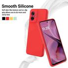 For Motorola Moto G55 Pure Color Liquid Silicone Shockproof Phone Case(Red) - 3