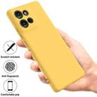 For Motorola Moto G75 Pure Color Liquid Silicone Shockproof Phone Case(Yellow) - 2