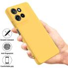 For Motorola Moto G Power 2025 Pure Color Liquid Silicone Shockproof Phone Case(Yellow) - 2