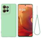 For Motorola Moto G15 Power Pure Color Liquid Silicone Shockproof Phone Case(Green) - 1