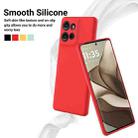 For Motorola Moto G 2025 Pure Color Liquid Silicone Shockproof Phone Case(Red) - 3