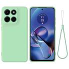 For Motorola Moto G Stylus 5G 2025 Pure Color Liquid Silicone Shockproof Phone Case(Green) - 1