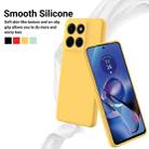 For Motorola Edge 60 Stylus Pure Color Liquid Silicone Shockproof Phone Case(Yellow) - 3