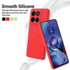 For Motorola Edge 60 Stylus Pure Color Liquid Silicone Shockproof Phone Case(Red) - 3