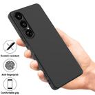 For Sony Xperia 1 VII Pure Color Liquid Silicone Shockproof Phone Case(Black) - 2