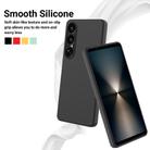 For Sony Xperia 1 VII Pure Color Liquid Silicone Shockproof Phone Case(Black) - 3