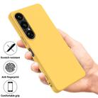 For Sony Xperia 1 VII Pure Color Liquid Silicone Shockproof Phone Case(Yellow) - 2