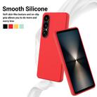 For Sony Xperia 1 VII Pure Color Liquid Silicone Shockproof Phone Case(Red) - 3