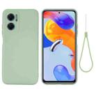 For Xiaomi Redmi 11 Prime 5G Pure Color Liquid Silicone Shockproof Phone Case(Green) - 1
