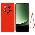 For Xiaomi 13 Ultra 5G Pure Color Liquid Silicone Shockproof Phone Case(Red) - 1