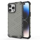 For iPhone 15 Pro Honeycomb Phone Case(Black) - 1