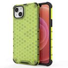 For iPhone 15 Plus Honeycomb Phone Case(Green) - 1
