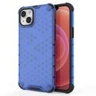 For iPhone 15 Plus Honeycomb Phone Case(Blue) - 1