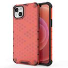 For iPhone 15 Plus Honeycomb Phone Case(Red) - 1