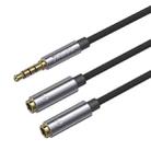 Yesido YAU27 3.5mm Male to Dual 3.5mm Female Audio Cable(Black) - 1
