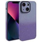 For iPhone 13 Gradient Starry Silicone Phone Case with Lens Film(Grey Purple) - 1