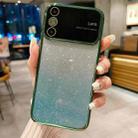 For iPhone XS Max Electroplating TPU Gradient Phone Case(Dark Green) - 1