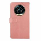 For Realme 13 Pro 5G / 13 Pro+ 5G HT01 Y-shaped Pattern Flip Leather Phone Case(Pink) - 3