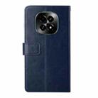 For Realme C63 5G HT01 Y-shaped Pattern Flip Leather Phone Case(Blue) - 3