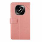 For Realme C63 5G HT01 Y-shaped Pattern Flip Leather Phone Case(Pink) - 3