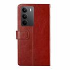 For Realme C75 4G HT01 Y-shaped Pattern Flip Leather Phone Case(Brown) - 3