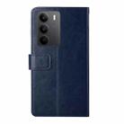 For Realme C75 4G HT01 Y-shaped Pattern Flip Leather Phone Case(Blue) - 3