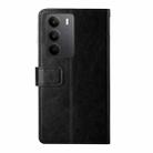 For Realme C75 4G HT01 Y-shaped Pattern Flip Leather Phone Case(Black) - 3