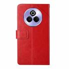 For Realme P3 Pro 5G Global HT01 Y-shaped Pattern Flip Leather Phone Case(Red) - 3