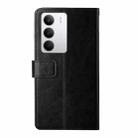 For Realme C75 5G HT01 Y-shaped Pattern Flip Leather Phone Case(Black) - 3