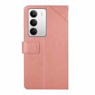 For Realme C75 5G HT01 Y-shaped Pattern Flip Leather Phone Case(Pink) - 3