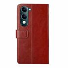 For vivo Y04 4G / Y29s 5G HT01 Y-shaped Pattern Flip Leather Phone Case(Brown) - 3