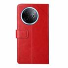 For vivo Y39 5G Global HT01 Y-shaped Pattern Flip Leather Phone Case(Red) - 3
