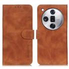 For OPPO Find X7 KHAZNEH Retro Texture Flip Leather Phone Case(Brown) - 1
