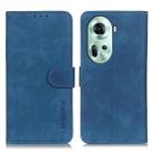 For OPPO Reno11 5G Global KHAZNEH Retro Texture Flip Leather Phone Case(Blue) - 1