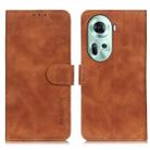 For OPPO Reno11 5G Global KHAZNEH Retro Texture Flip Leather Phone Case(Brown) - 1