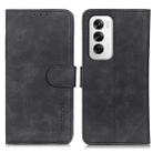 For OPPO Reno12 5G Global KHAZNEH Retro Texture Flip Leather Phone Case(Black) - 1
