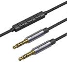 Yesido YAU30 3.5mm Male to 3.5mm Male Audio Cable with Microphone, Length:1.2m(Black) - 1
