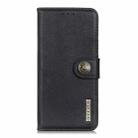 For Motorola Moto G64 5G KHAZNEH Cowhide Texture Flip Leather Phone Case(Black) - 3