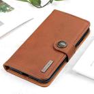 For Motorola Moto G64 5G KHAZNEH Cowhide Texture Flip Leather Phone Case(Brown) - 2