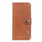 For Motorola Moto G64 5G KHAZNEH Cowhide Texture Flip Leather Phone Case(Brown) - 3