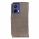 For Motorola Moto G85 KHAZNEH Cowhide Texture Flip Leather Phone Case(Khaki) - 3