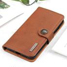 For Motorola Edge 50 KHAZNEH Cowhide Texture Flip Leather Phone Case(Brown) - 2