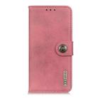 For Motorola Edge 50 Neo KHAZNEH Cowhide Texture Flip Leather Phone Case(Pink) - 3
