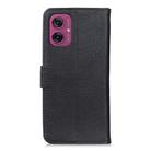 For Motorola Moto G55 5G KHAZNEH Cowhide Texture Flip Leather Phone Case(Black) - 3