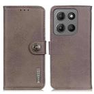 For Motorola Moto G15 4G / G05 KHAZNEH Cowhide Texture Flip Leather Phone Case(Khaki) - 1